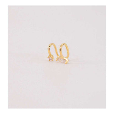 Earcuff doble brillantes dorado - Labeille Jewelry