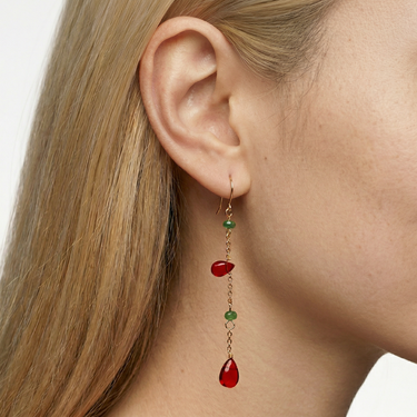 Gemstone Chain Earrings