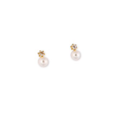 Diamond Pearl Earrings