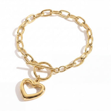 Chunky Heart bracelet in gold