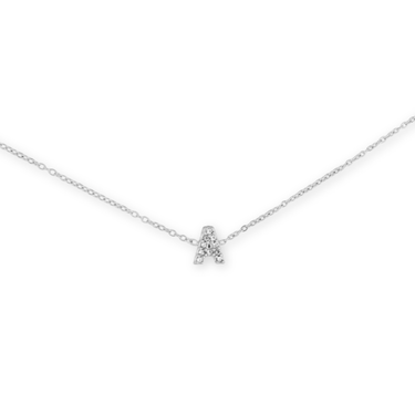 Pulsera inicial circonitas en plata