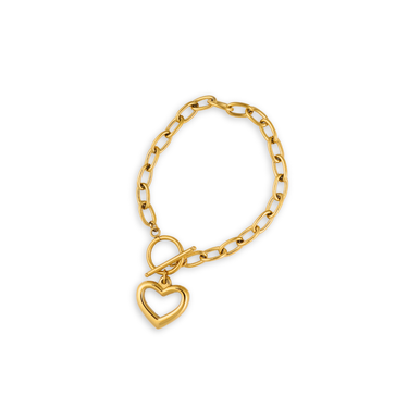 Chunky Heart bracelet in gold