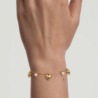 Pulseira Puffy Heart Prata