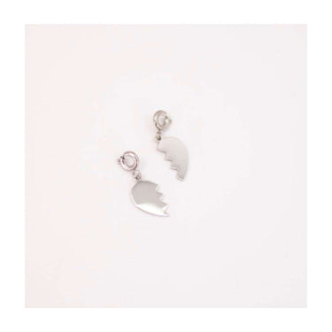 Charm corazón dividido plata - Labeille Jewelry