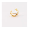 Earcuff cruzado con brillantes dorado - Labeille Jewelry