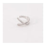 Earcuff cruzado con brillantes plateado - Labeille Jewelry